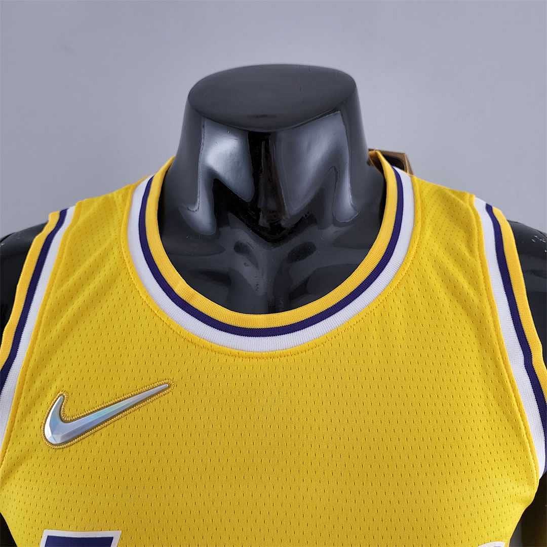 75th Anniversary IRVING #11 Los Angeles Lakers Yellow NBA Jersey 3