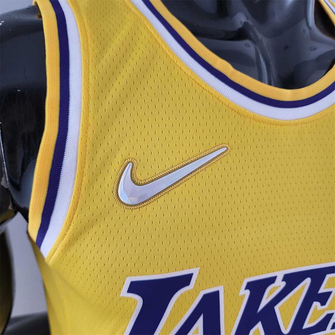 75th Anniversary IRVING #11 Los Angeles Lakers Yellow NBA Jersey 4