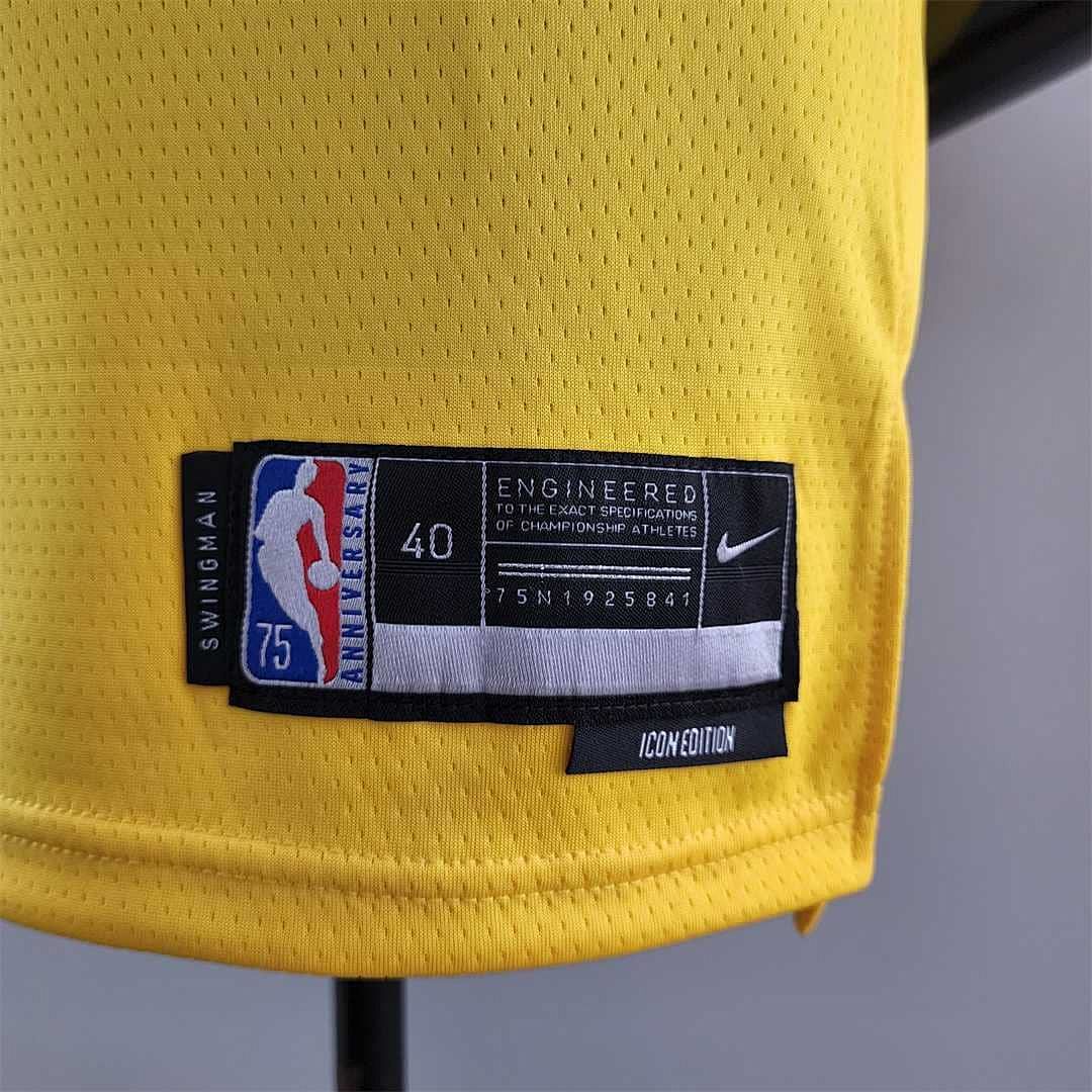 75th Anniversary IRVING #11 Los Angeles Lakers Yellow NBA Jersey 6