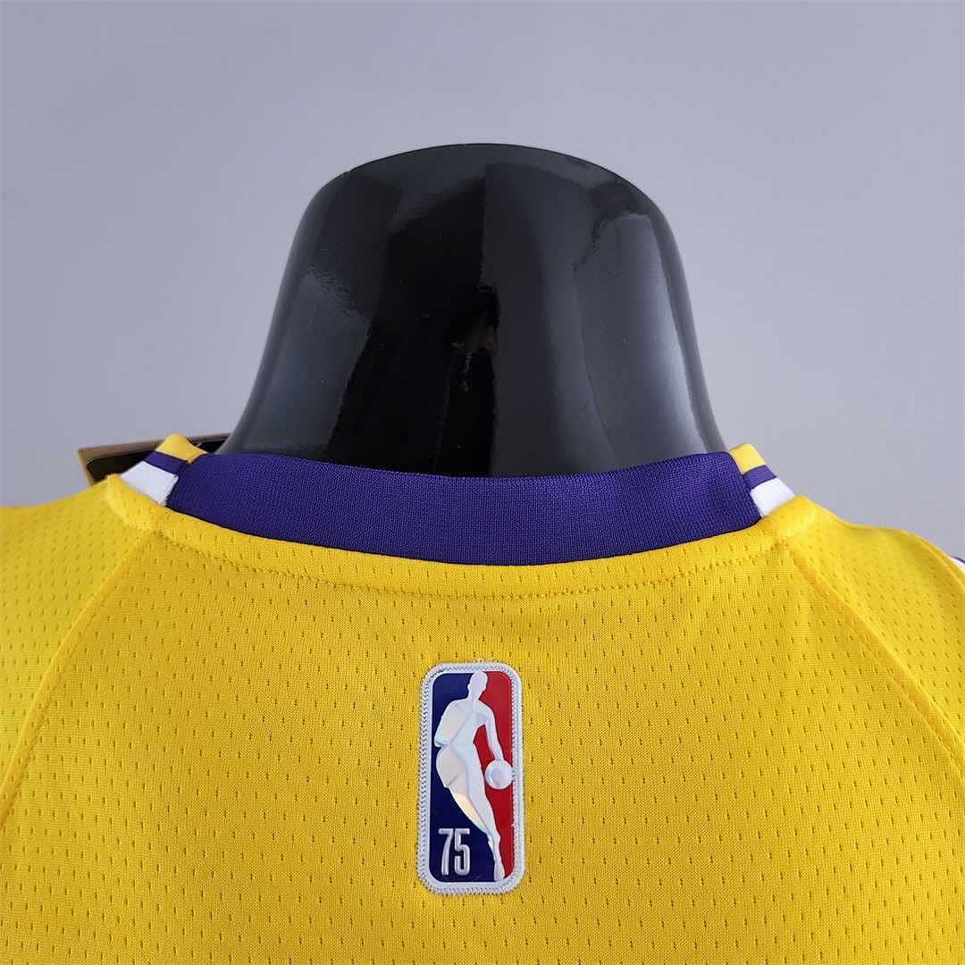 75th Anniversary IRVING #11 Los Angeles Lakers Yellow NBA Jersey 9