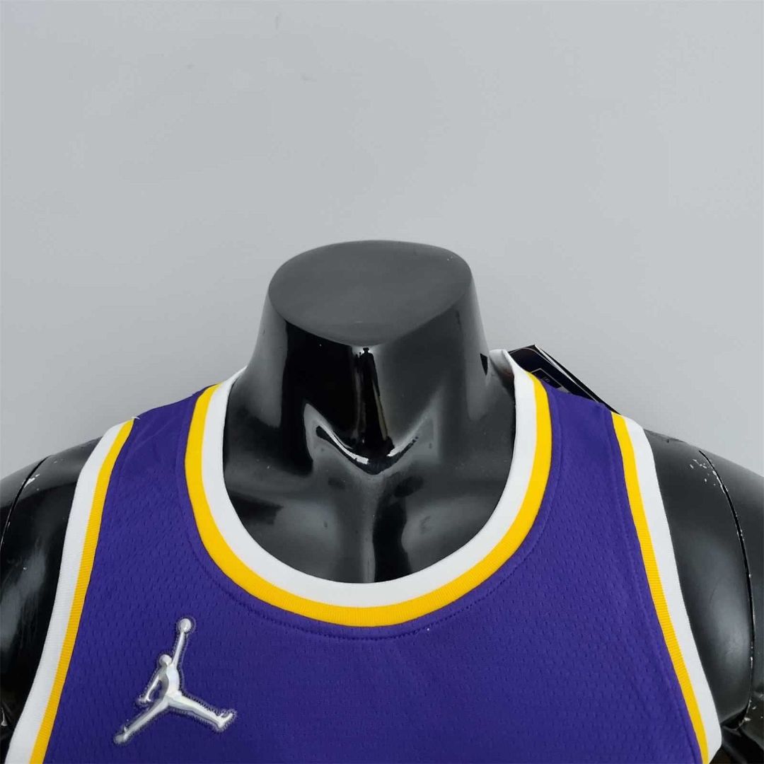 75th Anniversary James #6 Los Angeles Lakers Jordan Purple NBA Jersey 6