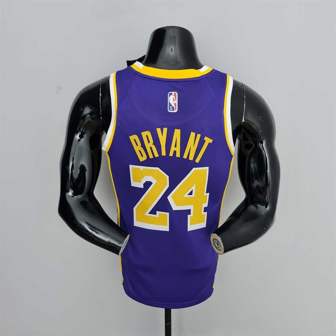 75th Anniversary James #23 Los Angeles Lakers Jordan Purple NBA Jersey 11