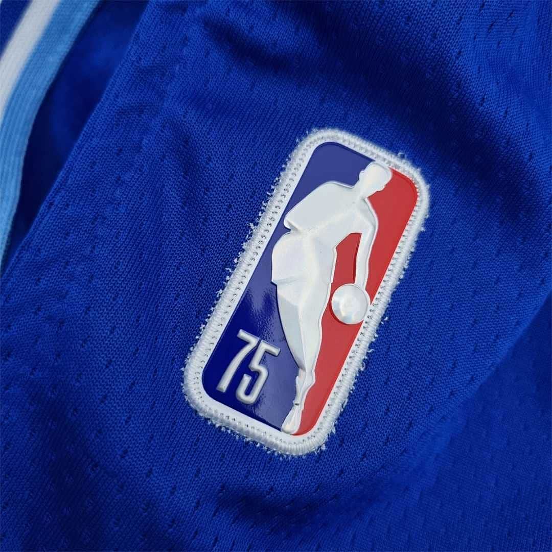 75th aniversario Los Angeles Lakers azul NBA pantalones cortos 3