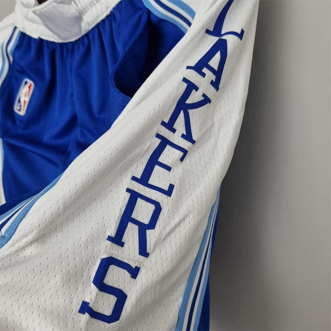 75th aniversario Los Angeles Lakers azul NBA pantalones cortos 8