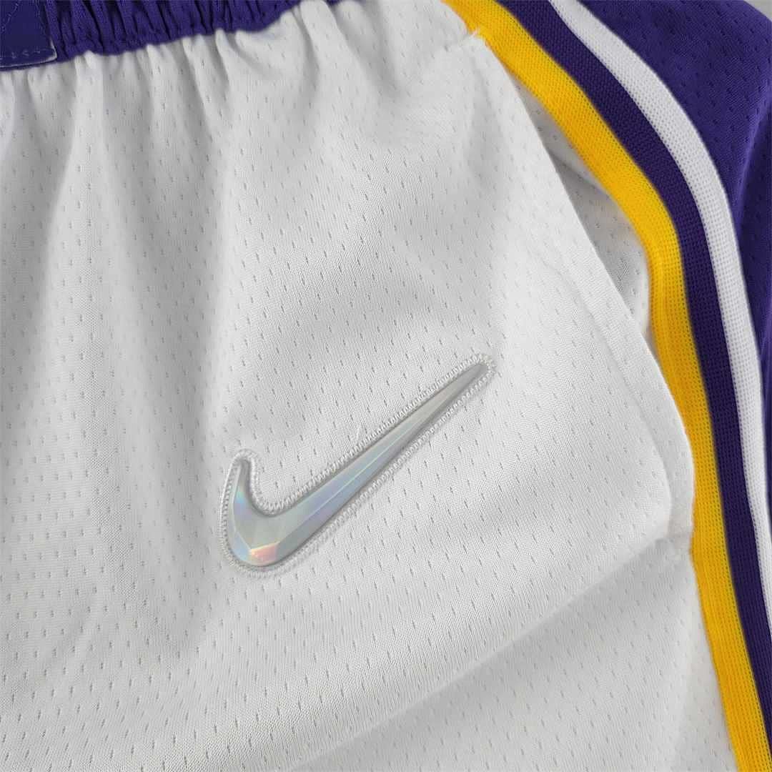 75th anniversary Los Angeles Lakers white NBA shorts 3