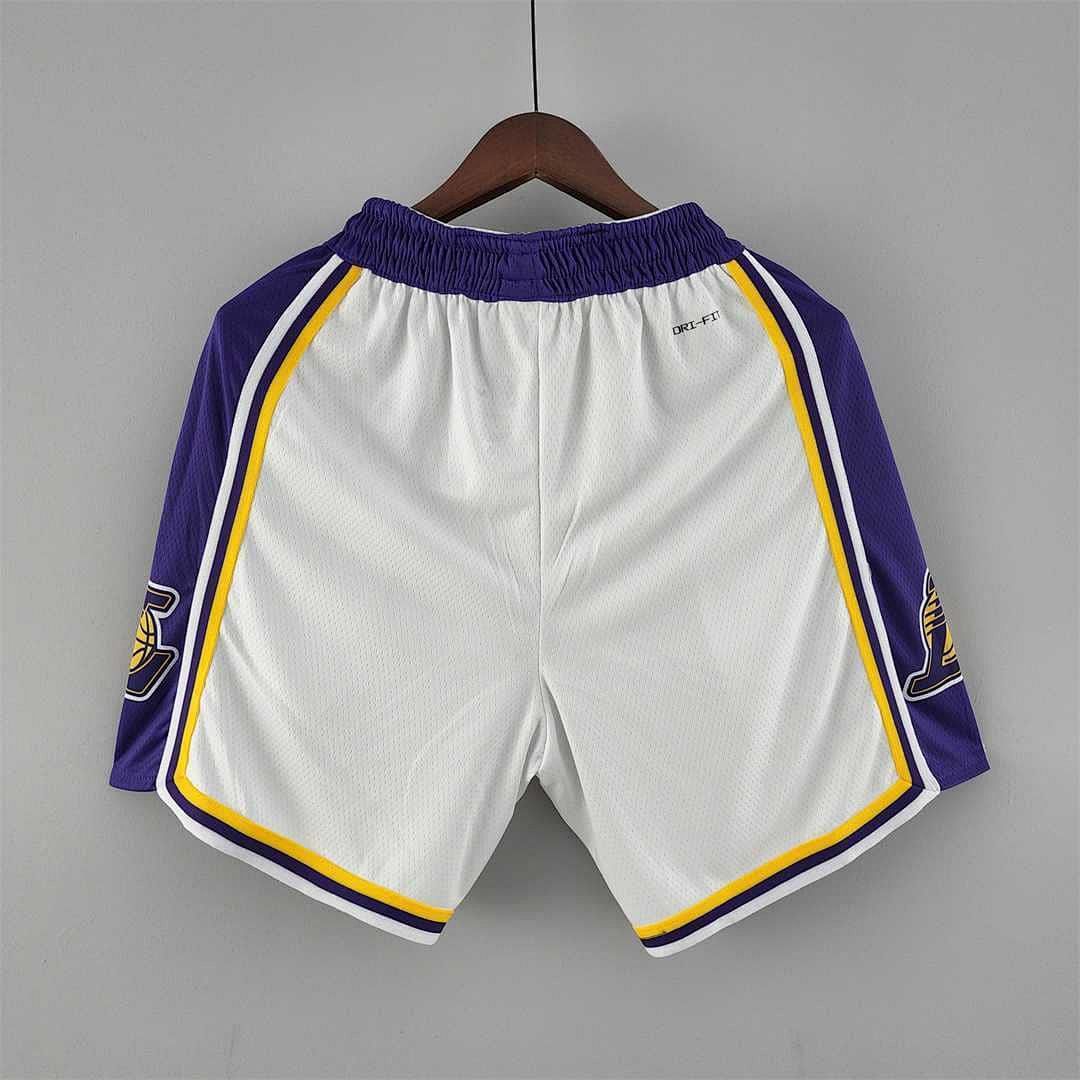 75th anniversary Los Angeles Lakers white NBA shorts 8