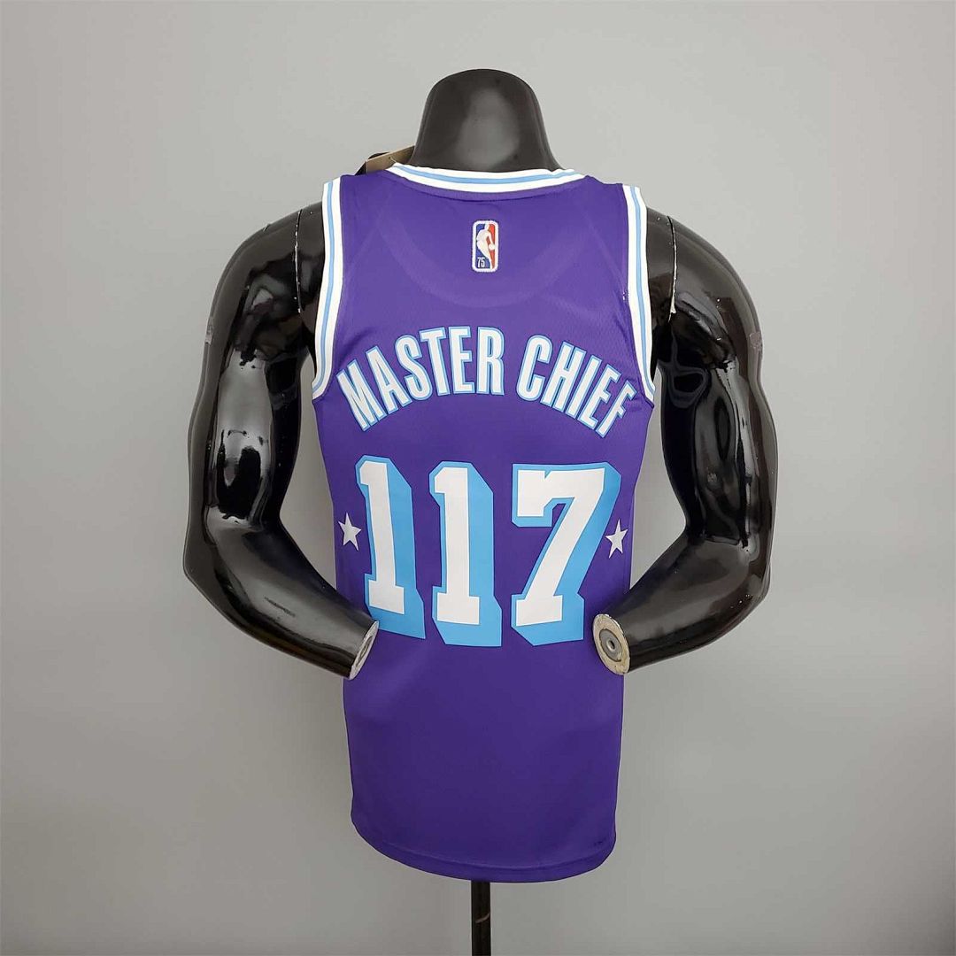 75th Anniversary master chief#117 Lakers White X-BOX Co-branded Purple 2