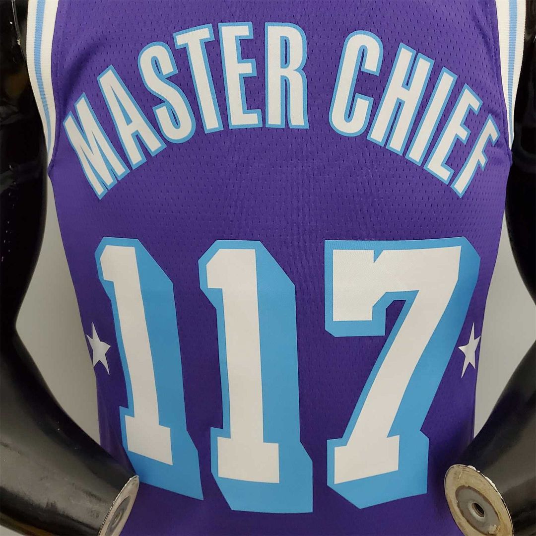 75th Anniversary master chief#117 Lakers White X-BOX Co-branded Purple 3