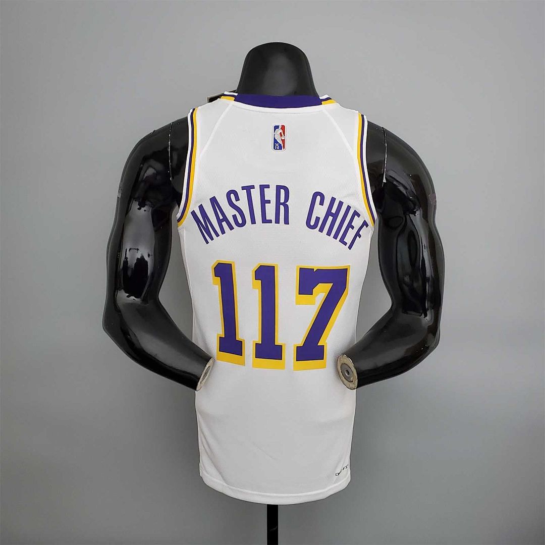 75th Anniversary master chief#117 Lakers White X-BOX Joint White 6