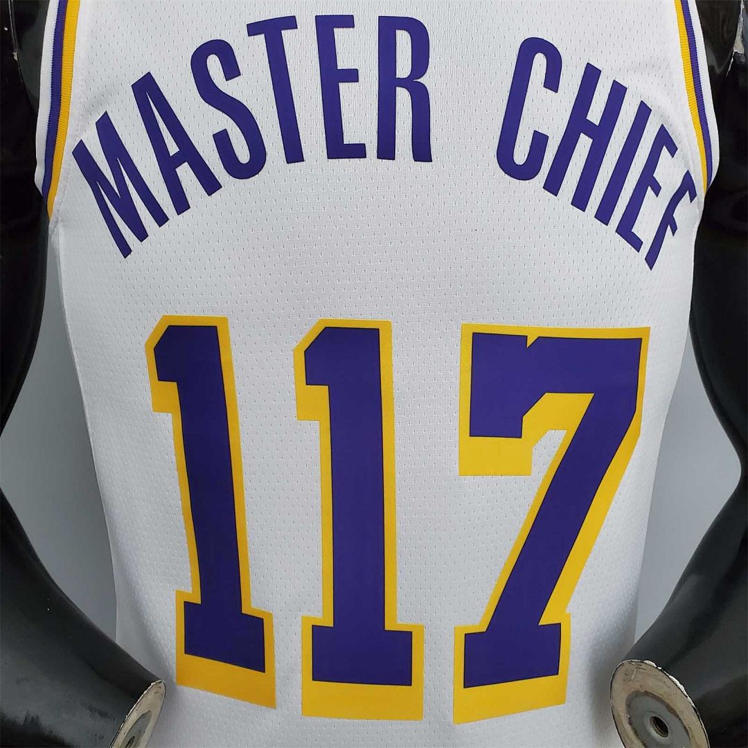 75th Anniversary master chief#117 Lakers White X-BOX Joint White 7