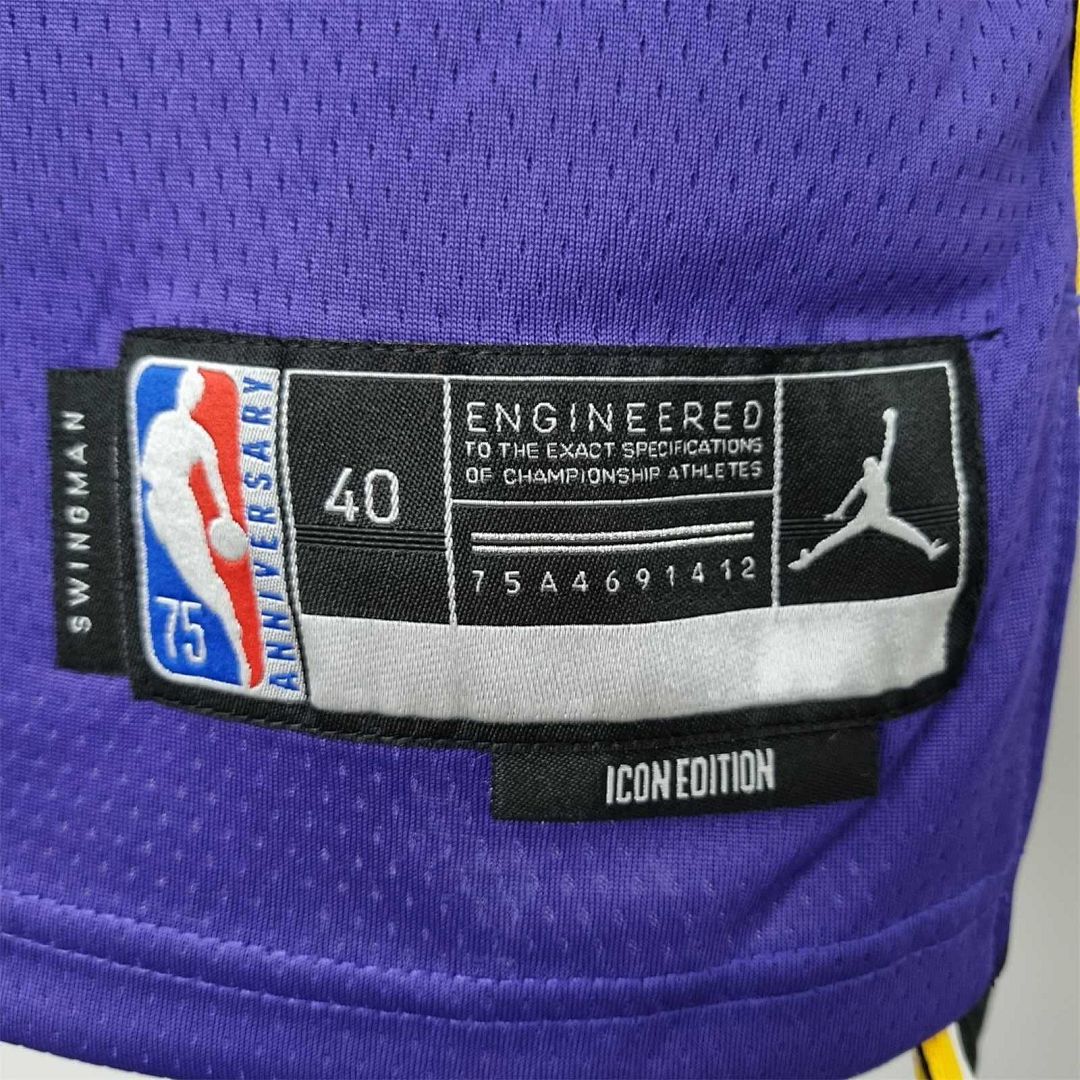 75th Anniversary Rondo #4 Los Angeles Lakers Jordan Purple NBA Jersey 10