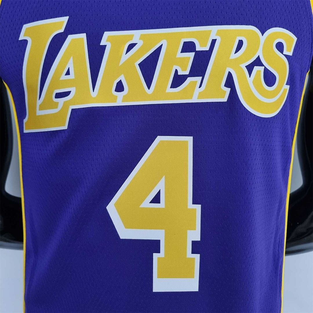 75th Anniversary Rondo #4 Los Angeles Lakers Jordan Purple NBA Jersey 5