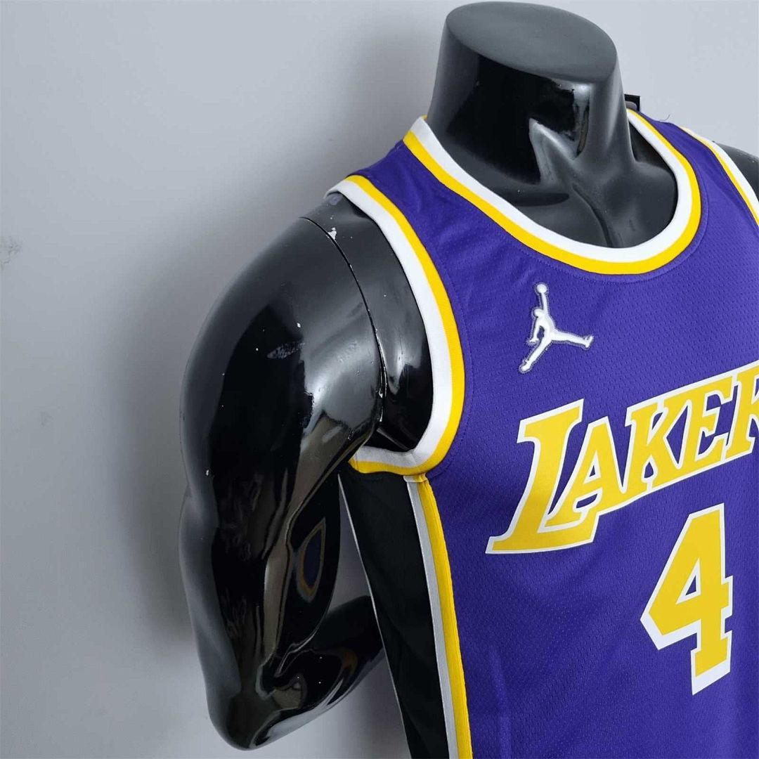 75th Anniversary Rondo #4 Los Angeles Lakers Jordan Purple NBA Jersey 8