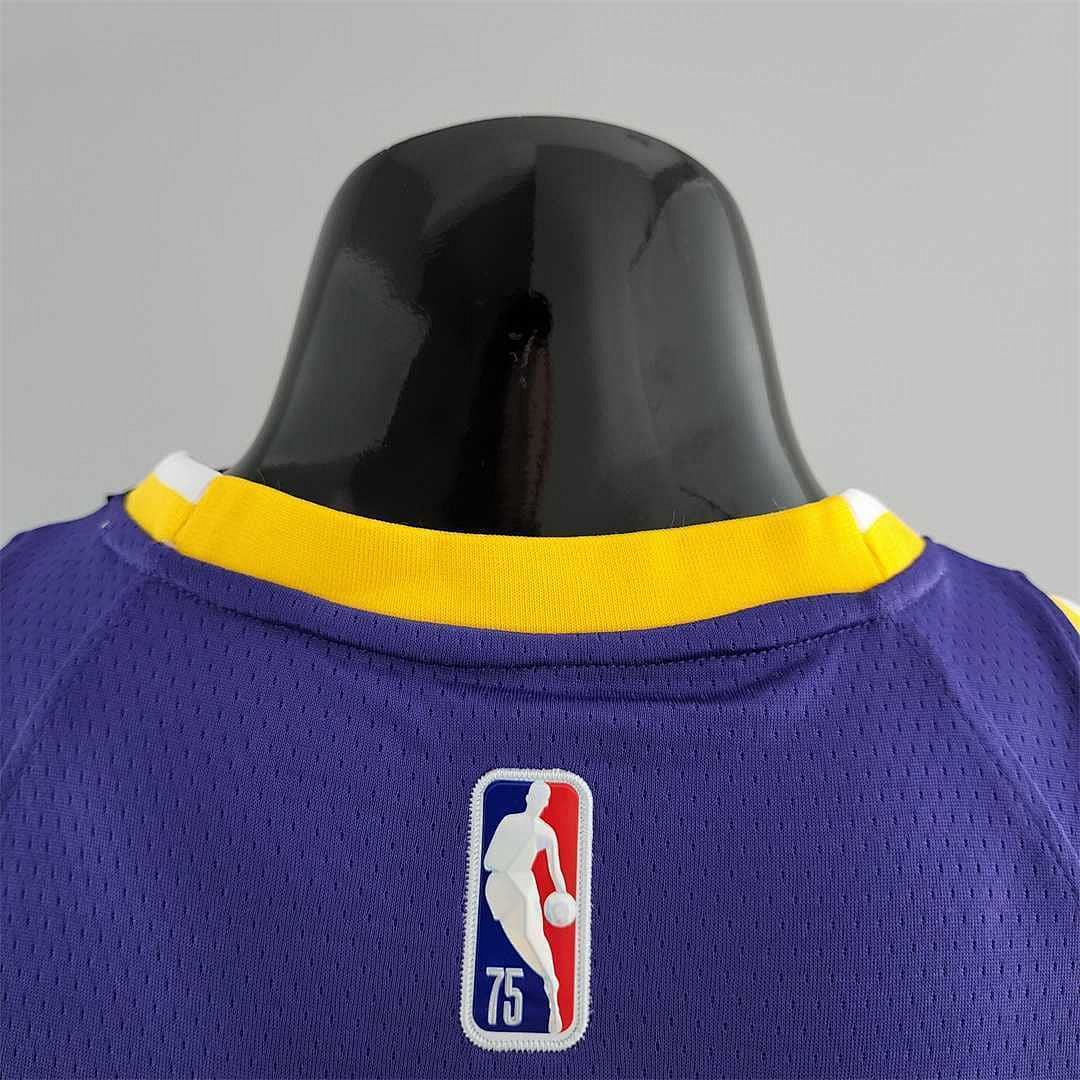 75th Anniversary TOSCANO #95 Los Angeles Lakers Jordan Purple NBA Jersey 10