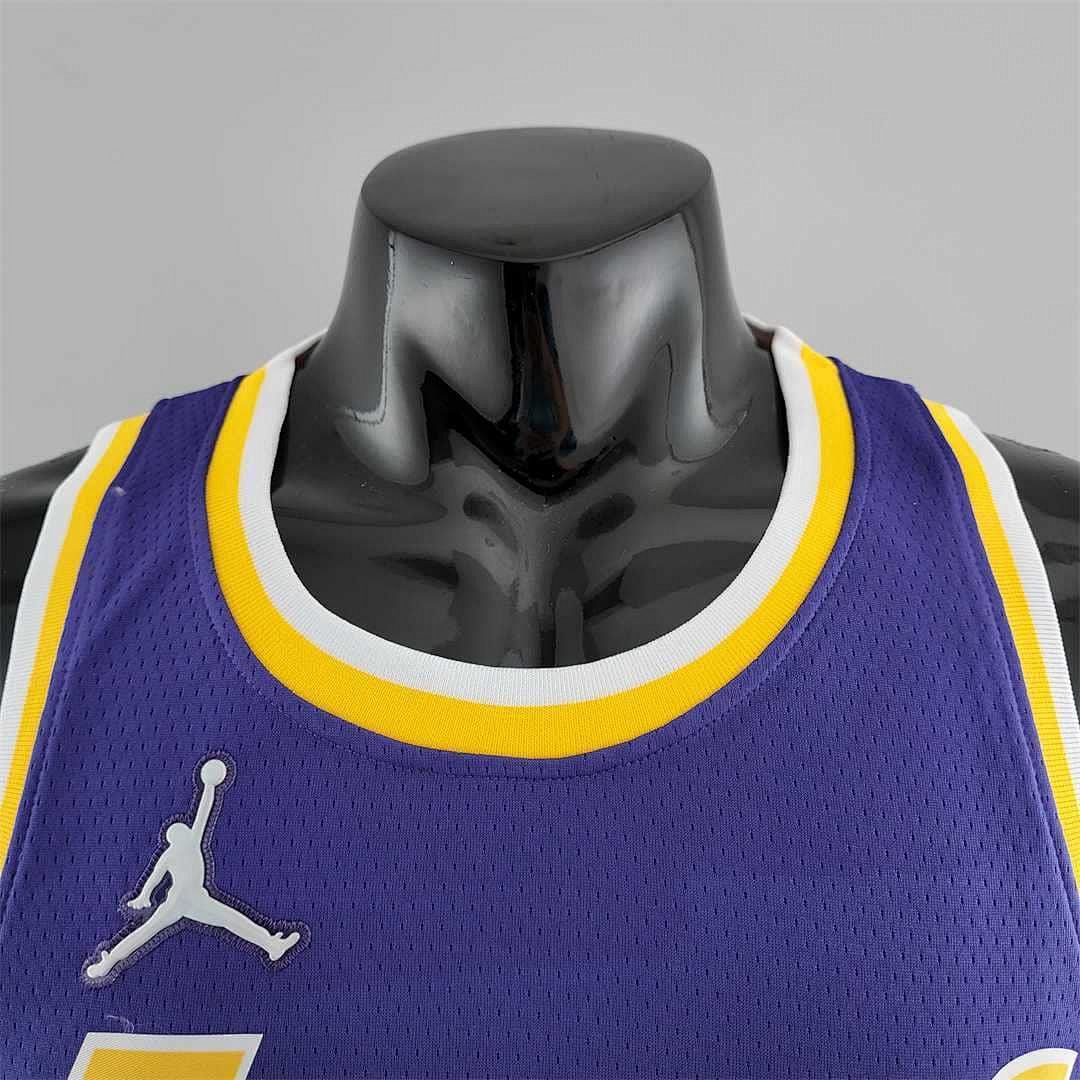 75th Anniversary TOSCANO #95 Los Angeles Lakers Jordan Purple NBA Jersey 3