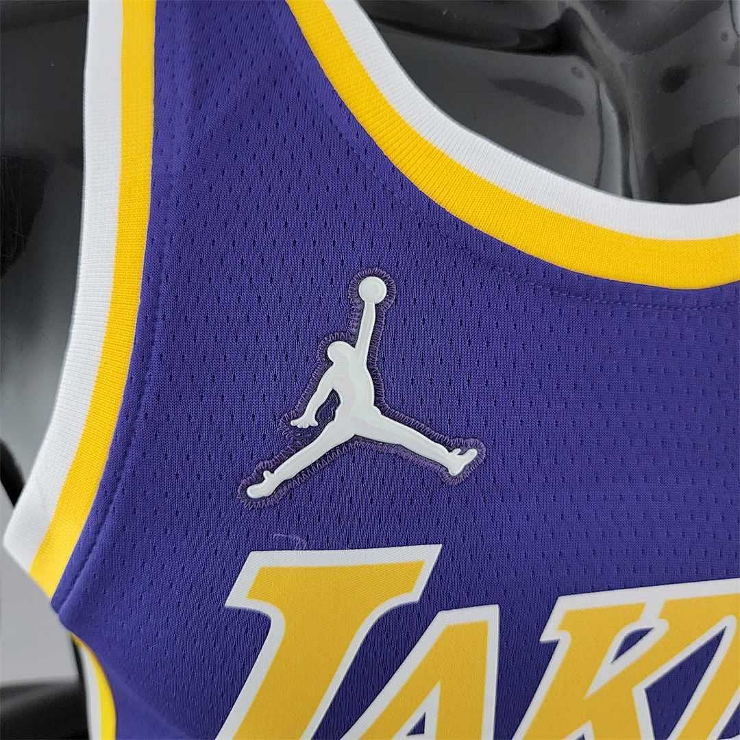 75th Anniversary TOSCANO #95 Los Angeles Lakers Jordan Purple NBA Jersey 4
