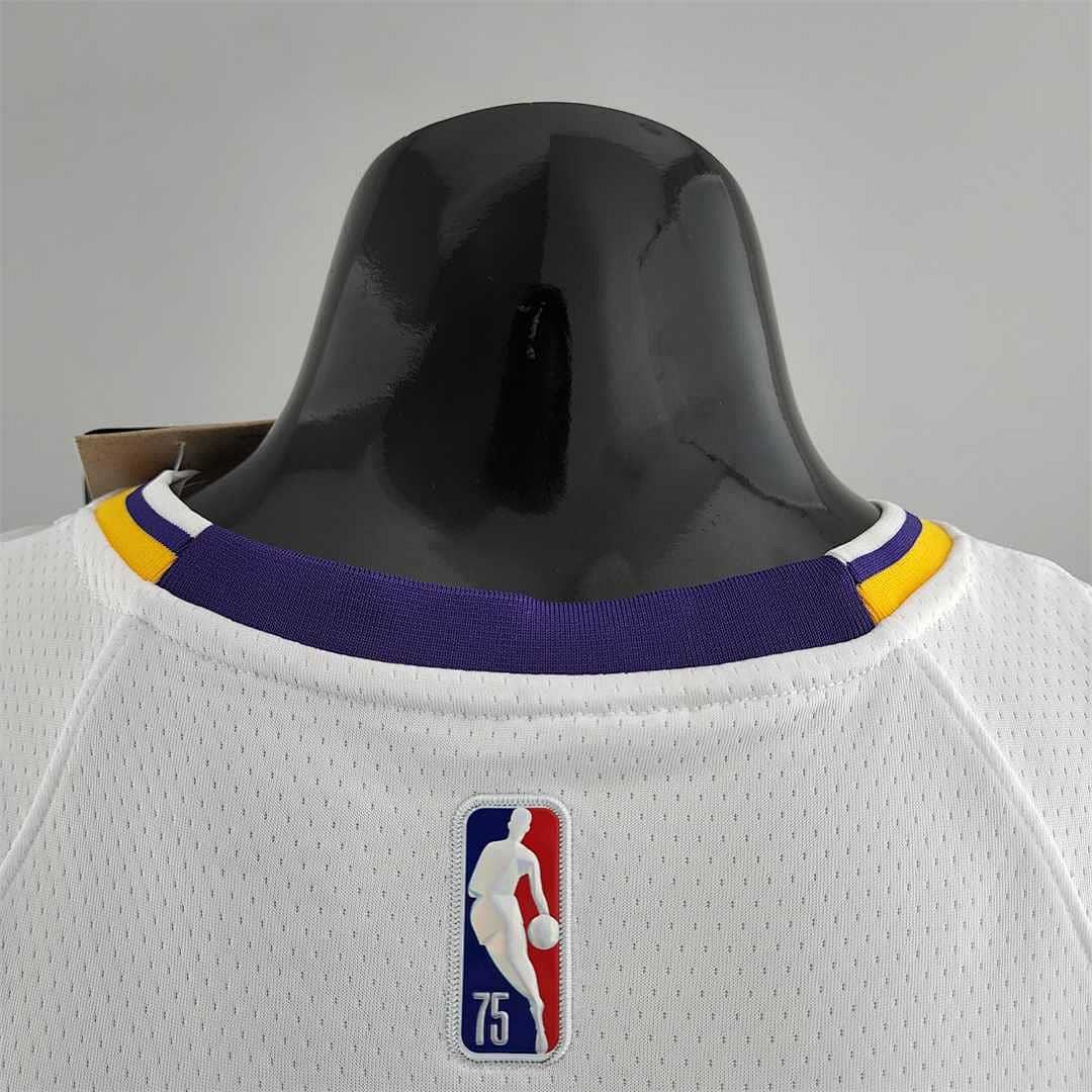 75th Anniversary TOSCANO #95 Los Angeles Lakers White NBA Jersey 10