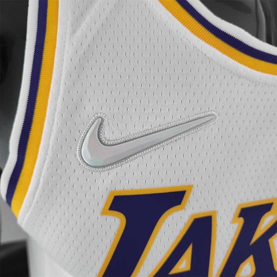 75th Anniversary TOSCANO #95 Los Angeles Lakers White NBA Jersey 4