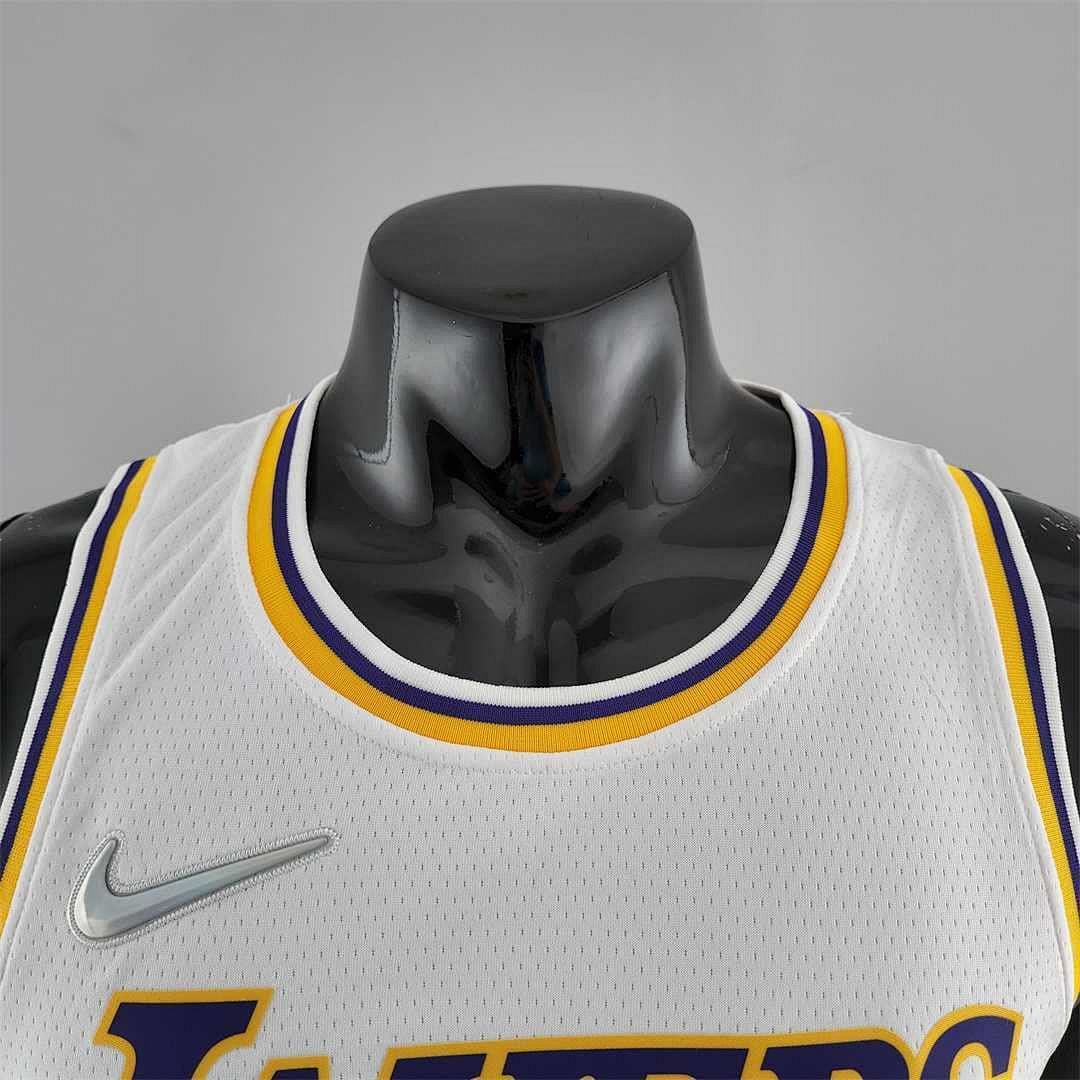 75th Anniversary TOSCANO #95 Los Angeles Lakers White NBA Jersey 5