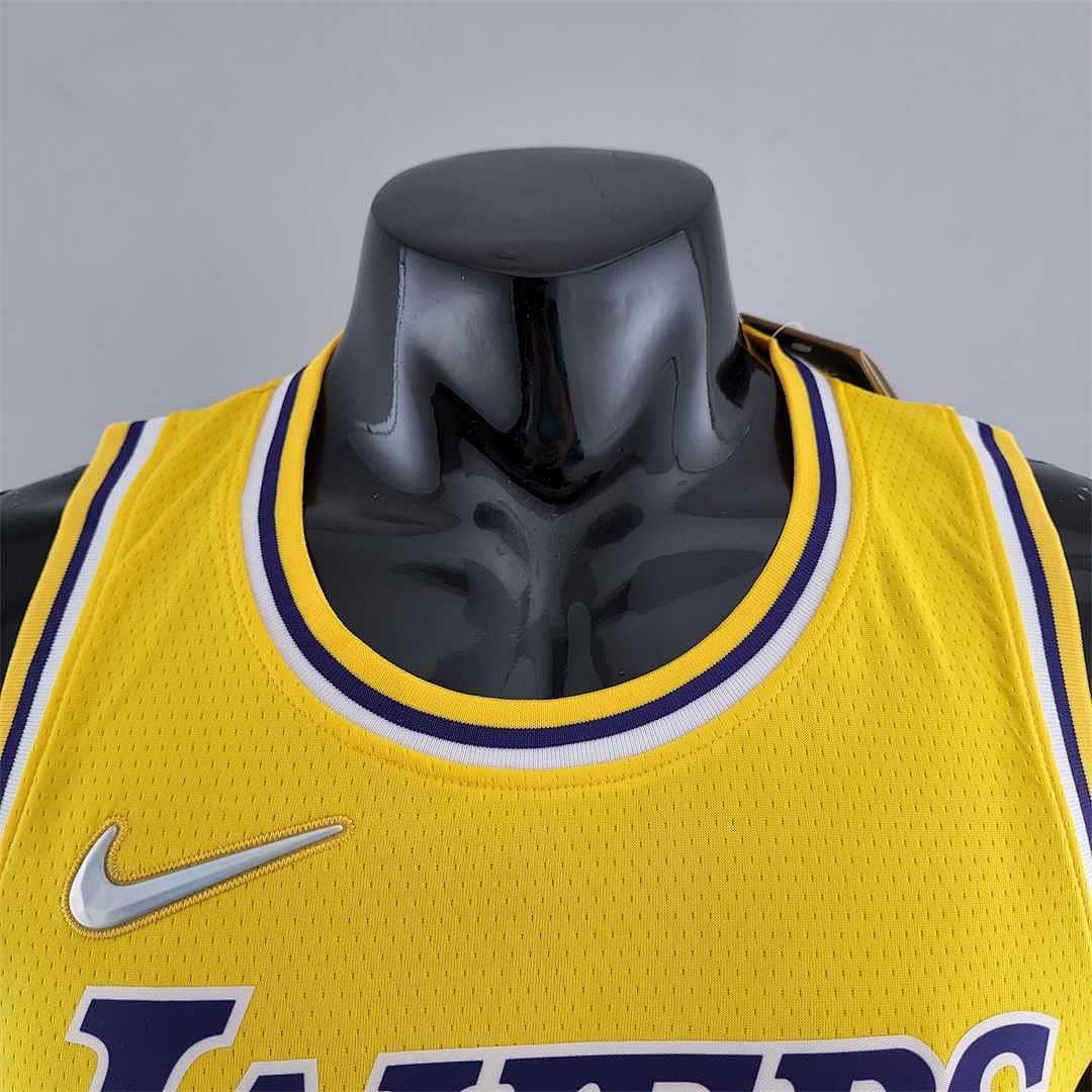 75th Anniversary TOSCANO #95 Los Angeles Lakers Yellow NBA Jersey 3