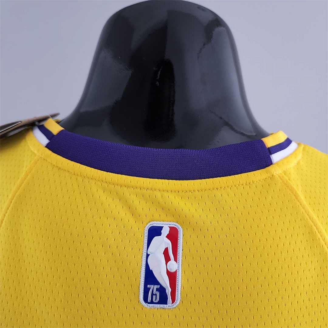 75th Anniversary TOSCANO #95 Los Angeles Lakers Yellow NBA Jersey 9