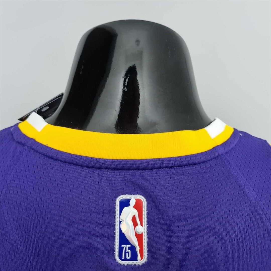 75th Anniversary Westbrook #0 Los Angeles Lakers Jordan Purple NBA Jersey 4