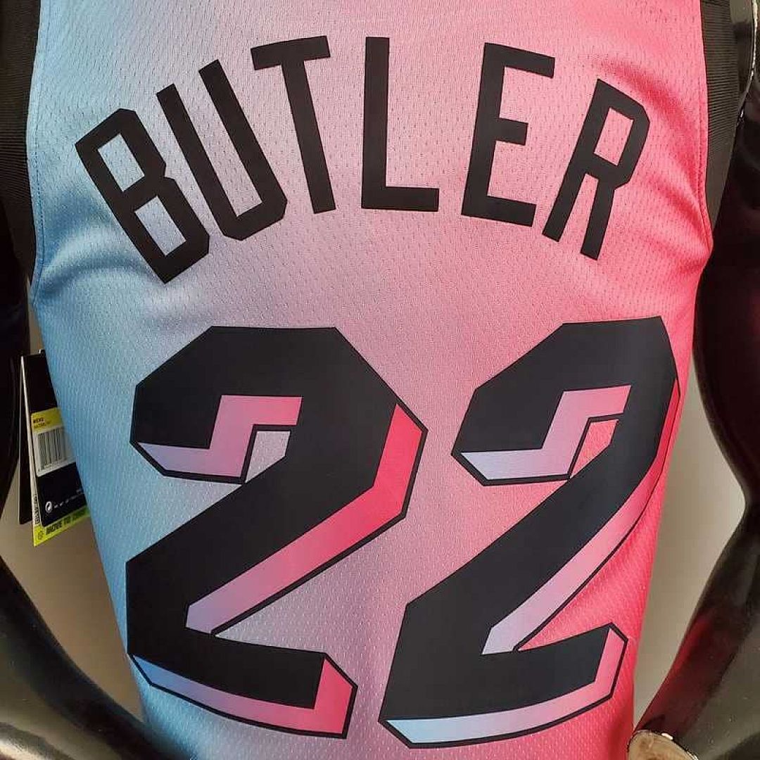 New Miami Heat BUTLER #22 City Edition Pink Blue Gradient Color 5