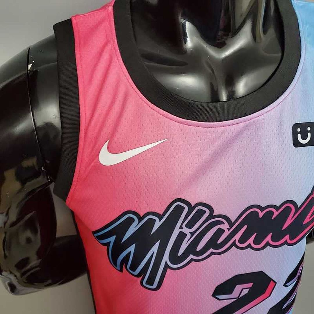 New Miami Heat BUTLER #22 City Edition Pink Blue Gradient Color 8