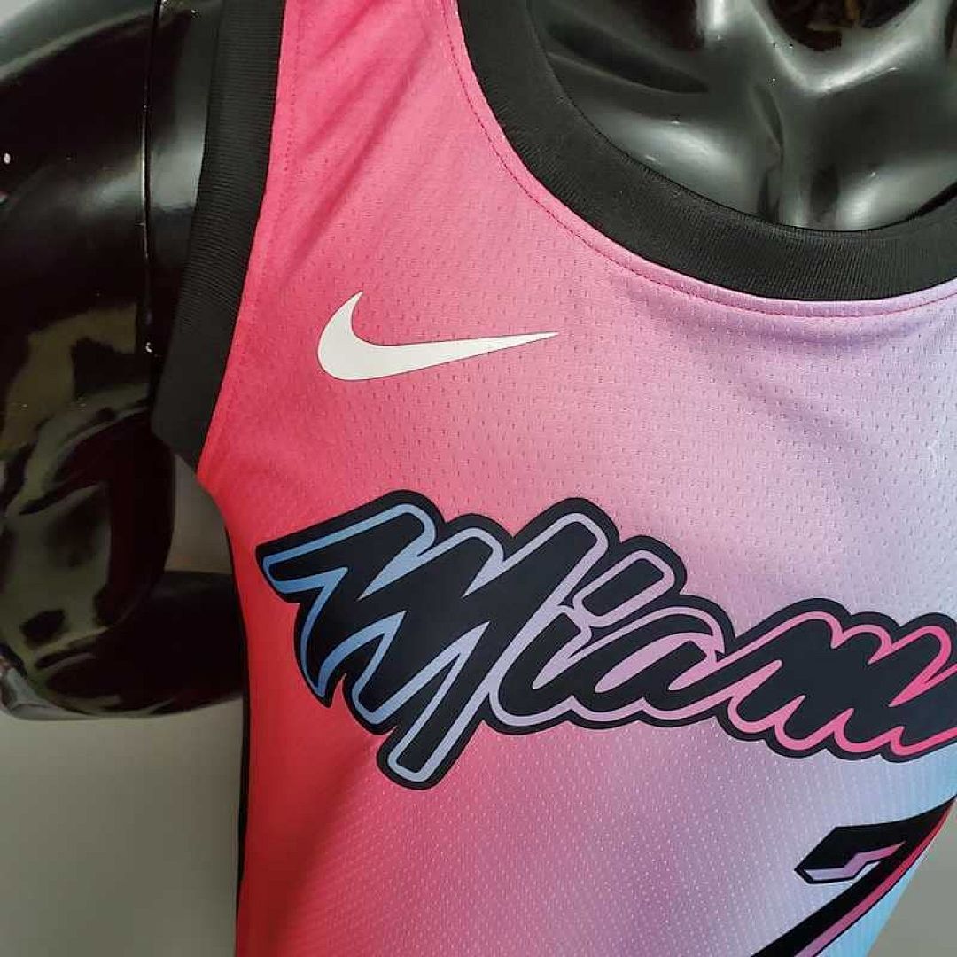 New Miami Heat DRAGIC#7 City Edition Pink Blue Gradient Color 5