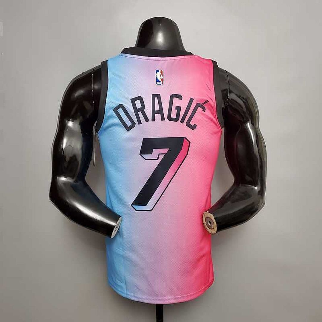New Miami Heat DRAGIC#7 City Edition Pink Blue Gradient Color 8