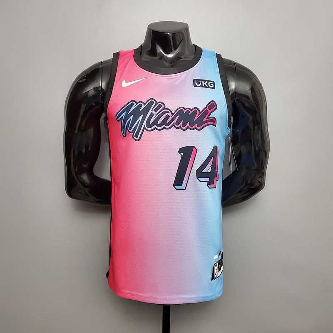 New Miami Heat HERRO#14 City Edition Pink Blue Gradient Color