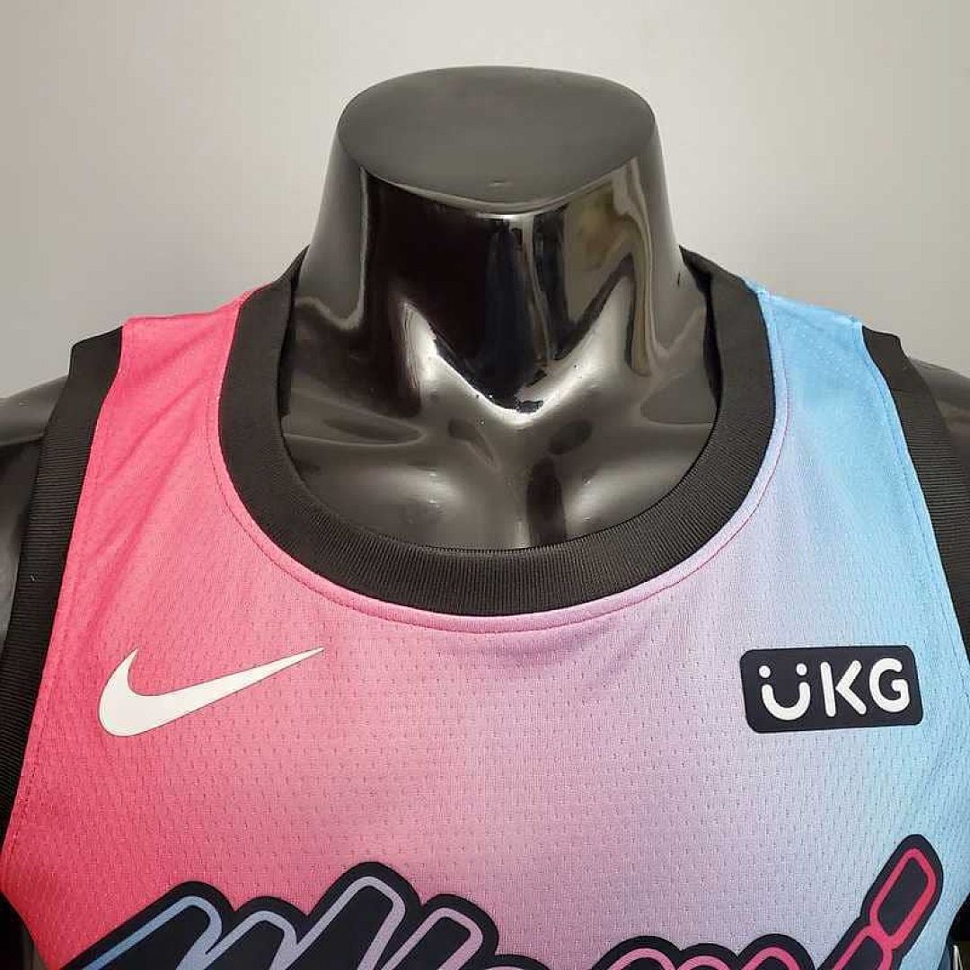 New Miami Heat IGUODALA#28 City Edition Pink Blue Gradient Color 2