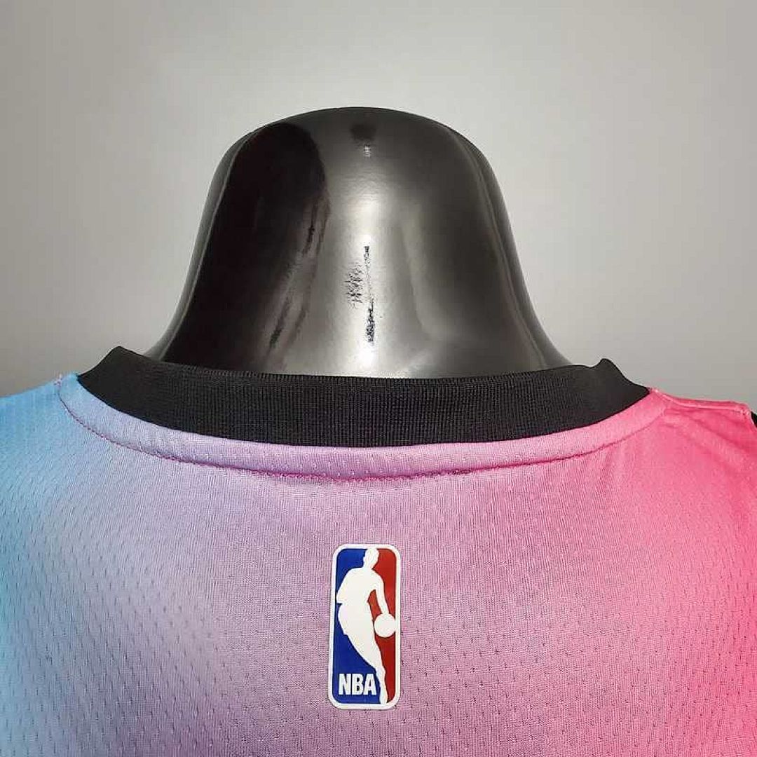 New Miami Heat IGUODALA#28 City Edition Pink Blue Gradient Color 4