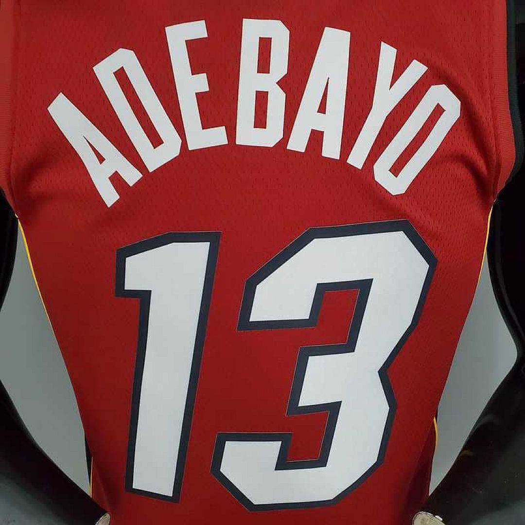 New Miami Heat Jordan ADEBAYO#13 Burgundy 2