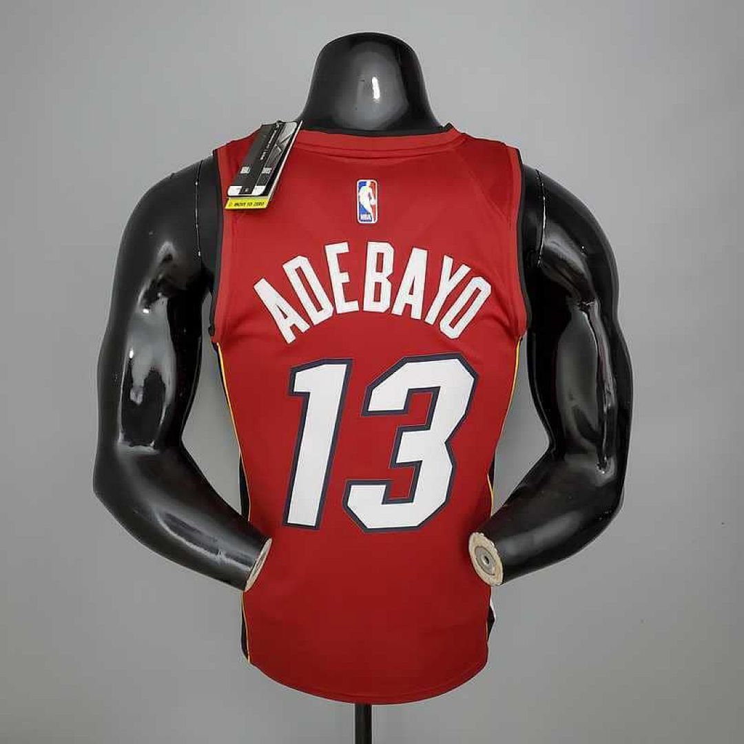 New Miami Heat Jordan ADEBAYO#13 Burgundy 3