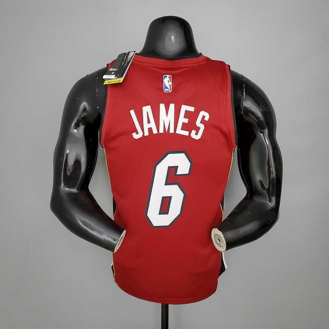 New Miami Heat Jordan JAMES #6 Burgundy 7