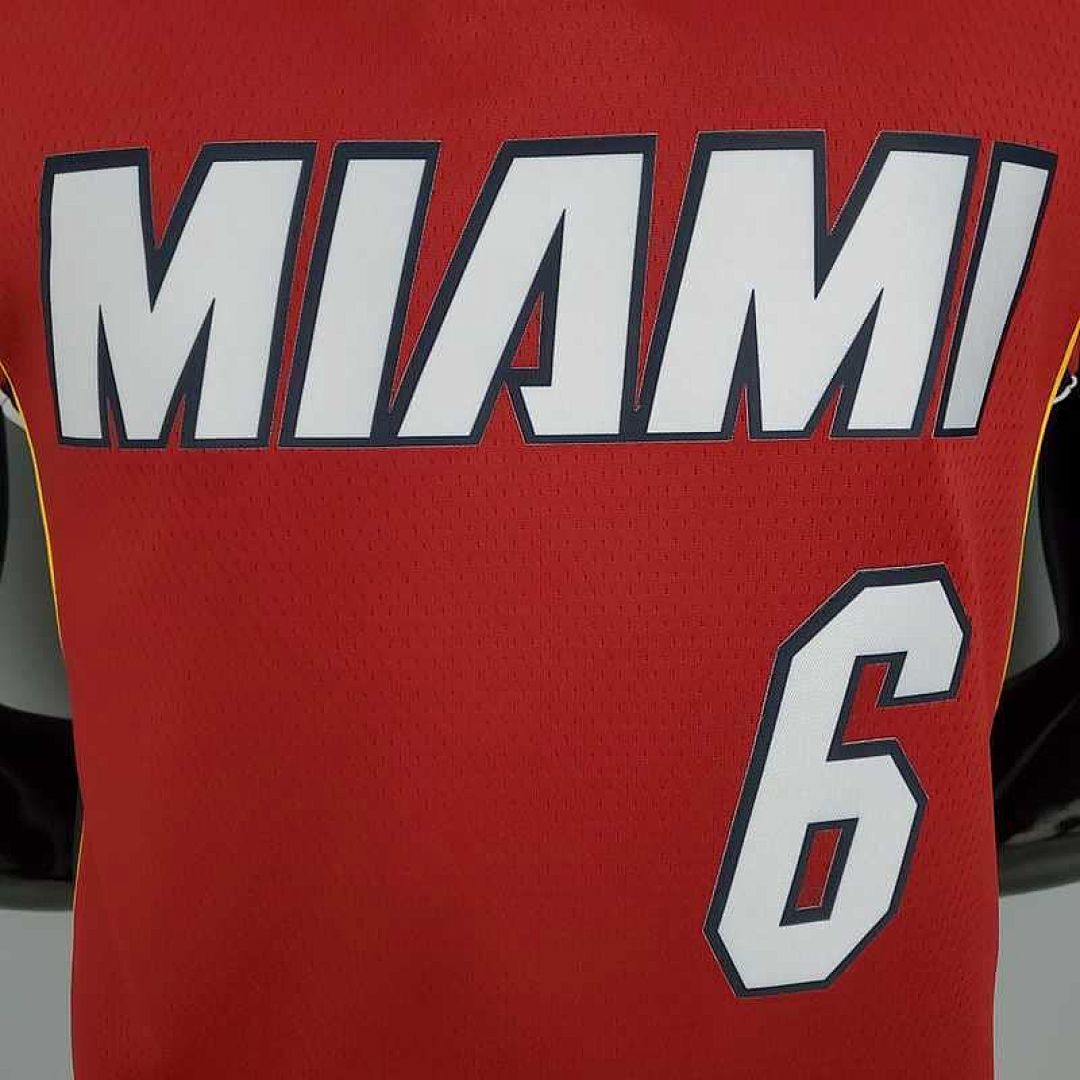 New Miami Heat Jordan JAMES #6 Burgundy 8