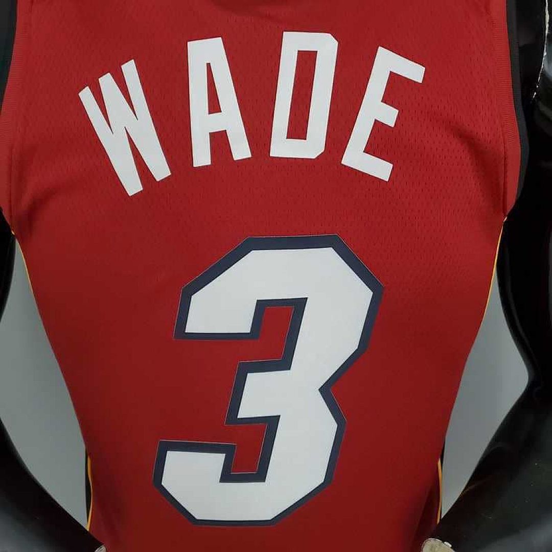 New Miami Heat Jordan WADE#3 Burgundy 6