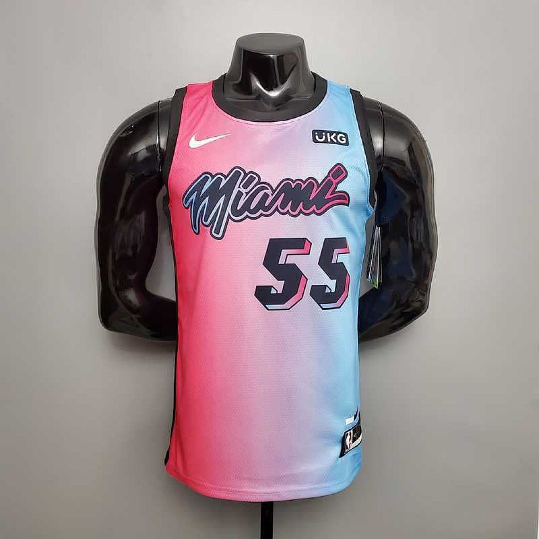 New Miami Heat ROBINSON #55 City Edition Pink Blue Gradient Color