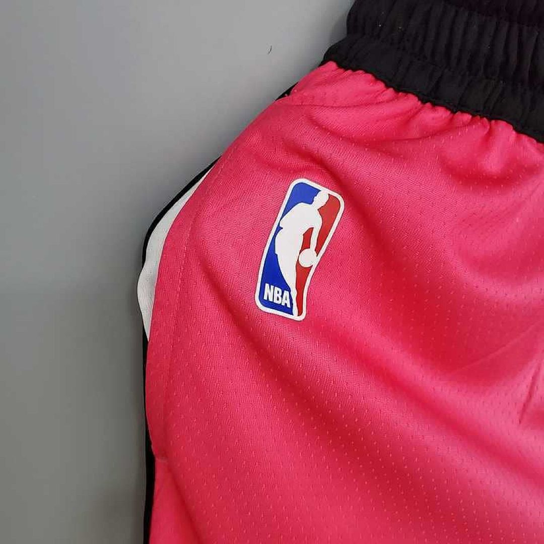 New Miami Heat Shorts City Edition Pink Blue Gradient Color 4