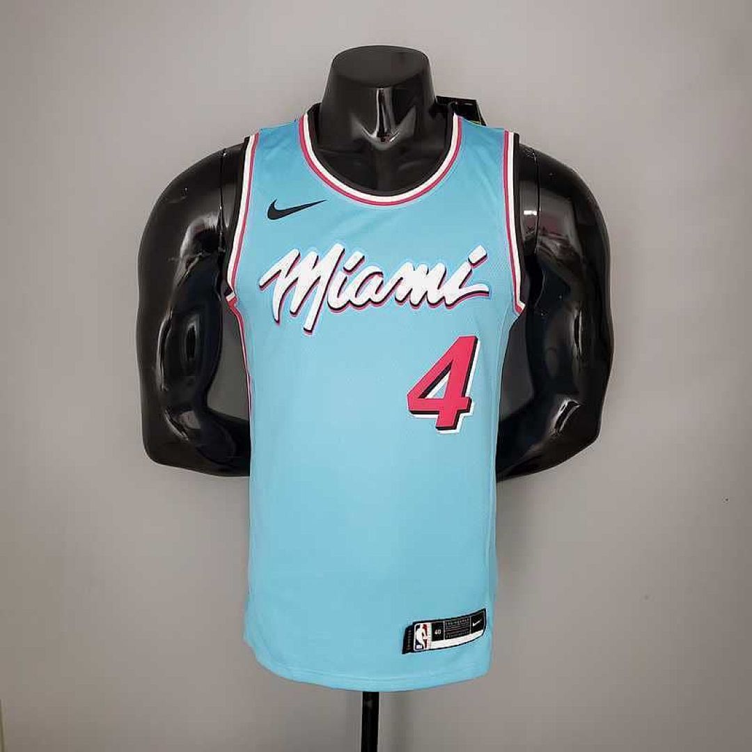 OLADIPO#4 Miami Heat V-neck blue