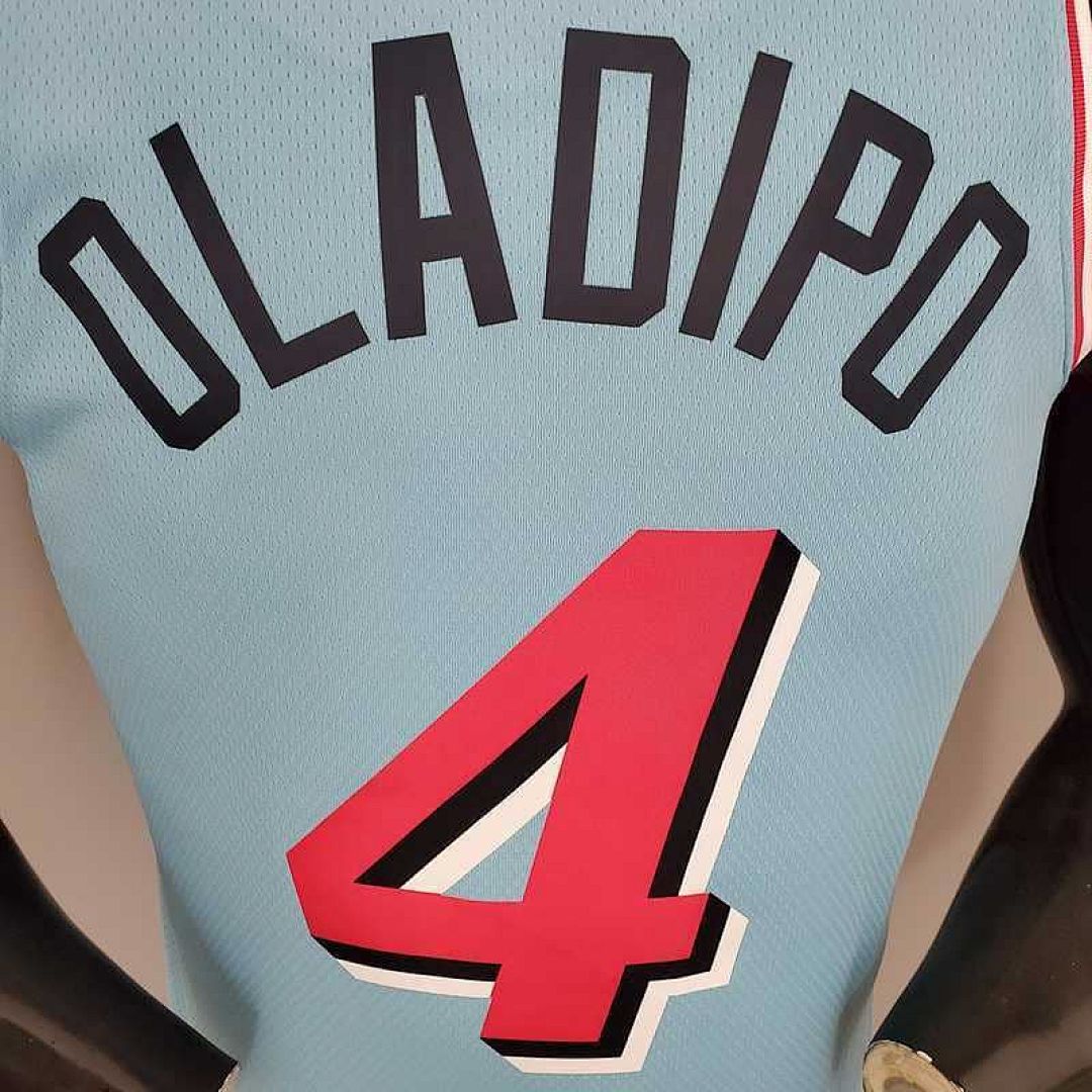 OLADIPO#4 Miami Heat V-neck blue 3