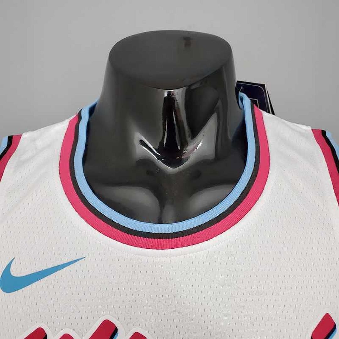 OLADIPO#4 Miami Heat V-neck White 2
