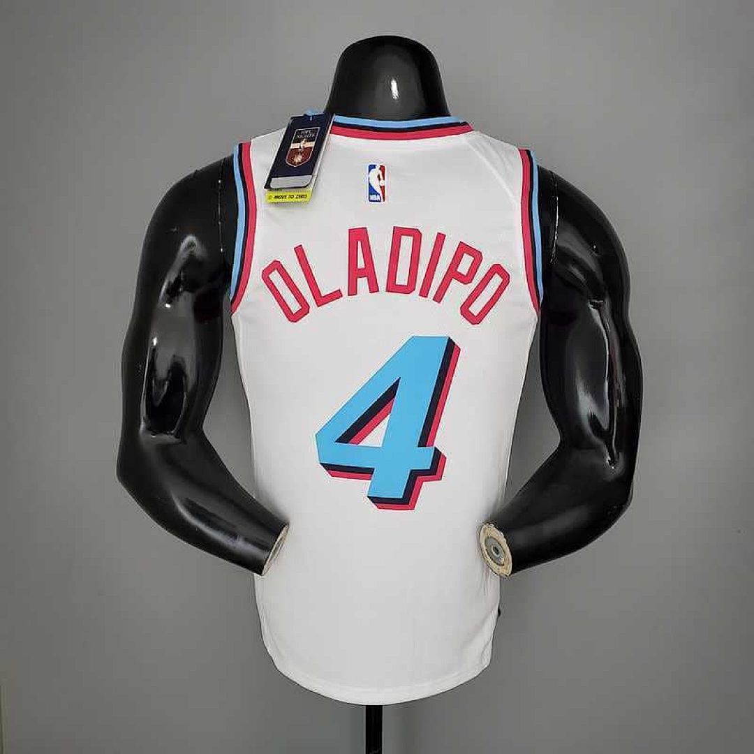OLADIPO#4 Miami Heat V-neck White 8