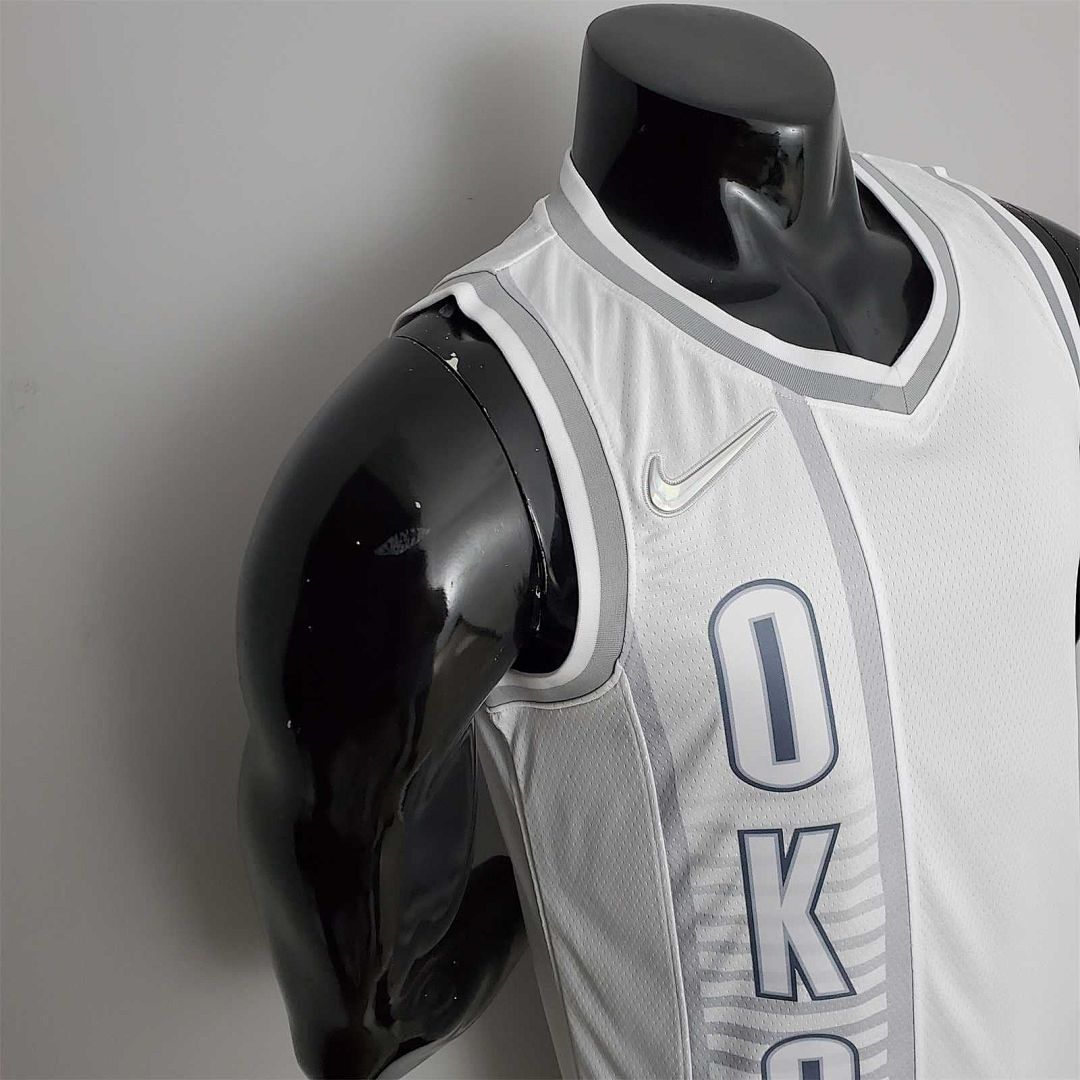 75th Anniversary 2202 Season Oklahoma City Thunder ANTHONY#7 City Edition White NBA Jersey 6