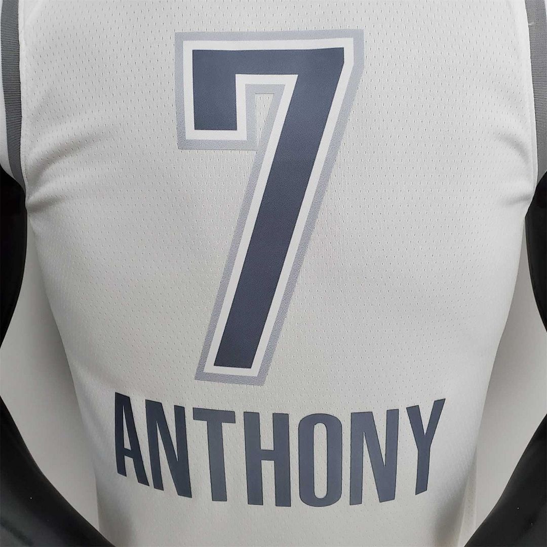 75th Anniversary 2202 Season Oklahoma City Thunder ANTHONY#7 City Edition White NBA Jersey 8