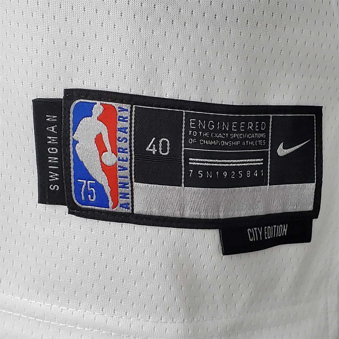 75th Anniversary 2202 Season Oklahoma City Thunder PAUL#3 City Edition White NBA Jersey 10