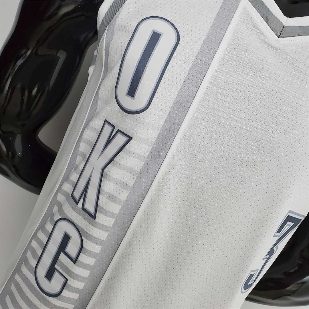 75th Anniversary 2202 Season Oklahoma City Thunder PAUL#3 City Edition White NBA Jersey 5