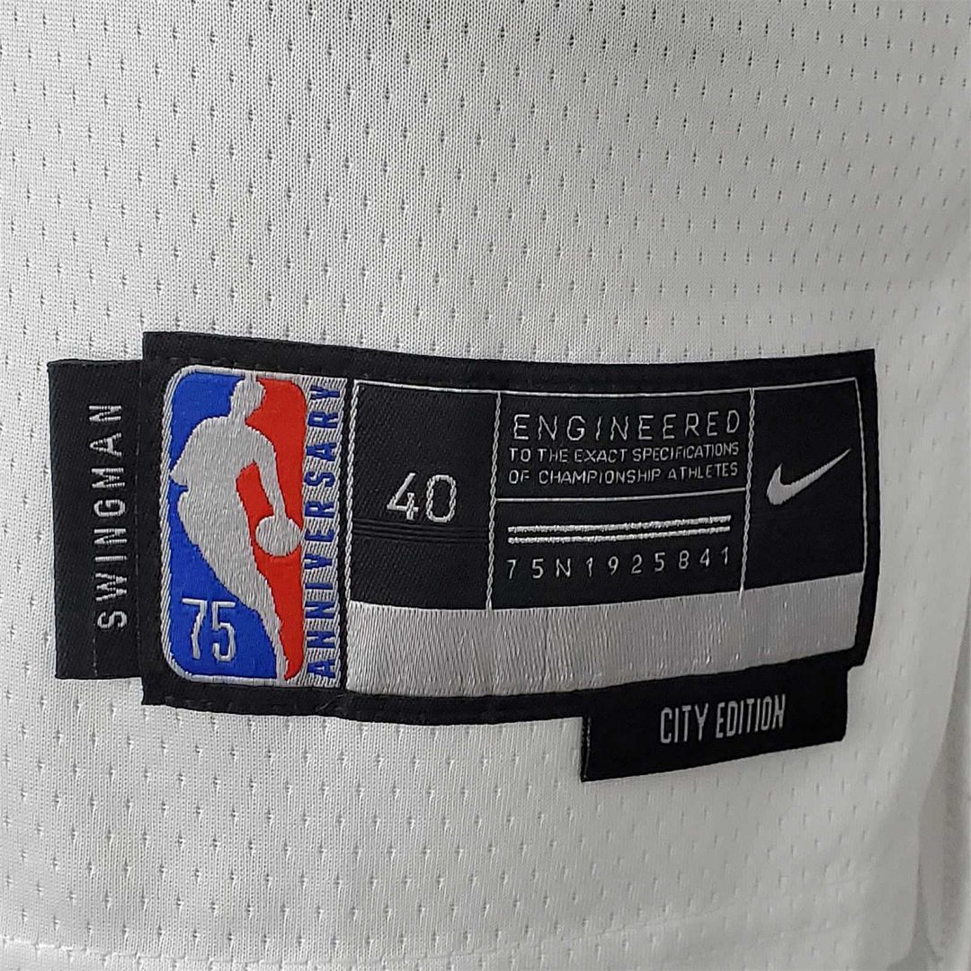 75th Anniversary 2202 Season Oklahoma City Thunder WESTBROOK#0 City Edition White NBA Jersey 9