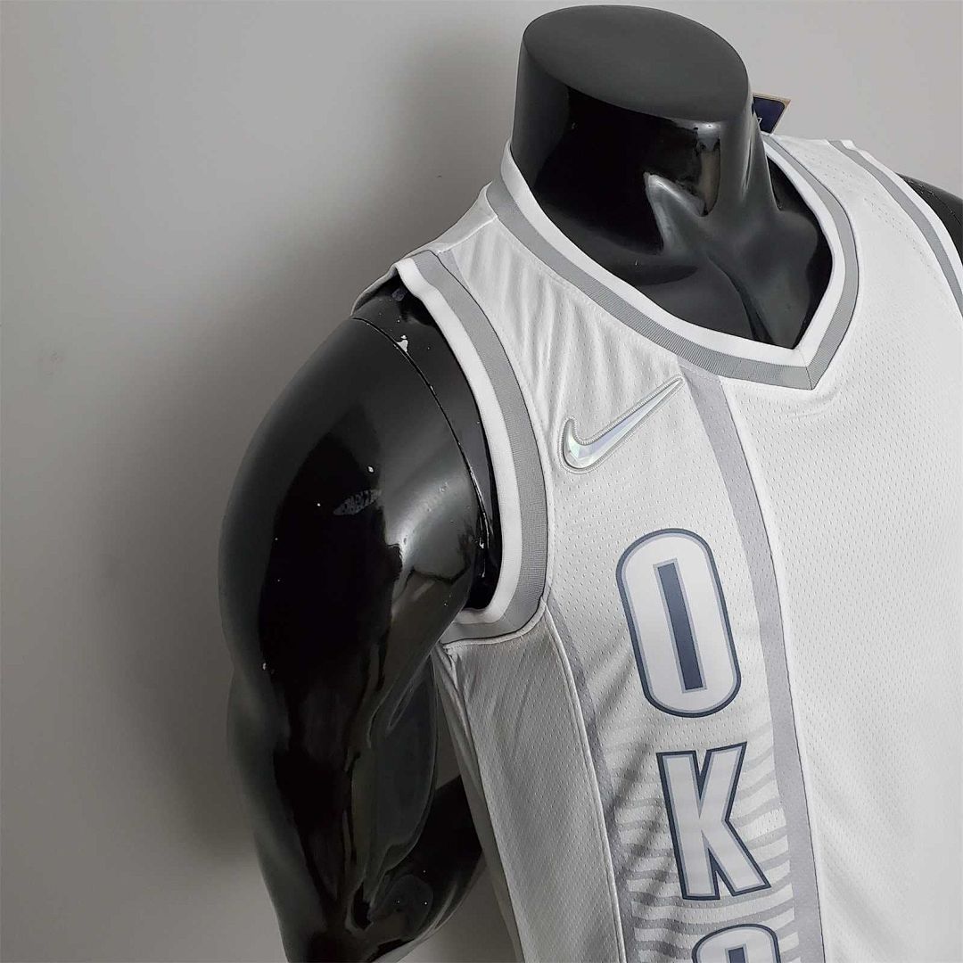 75th Anniversary Oklahoma City Thunder City GILGEOUS-ALEXANDER#2 Edition White NBA Jersey 6